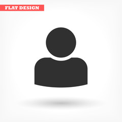 Human vector icon , lorem ipsum Flat design