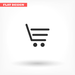 Basket vector icon , lorem ipsum Flat design