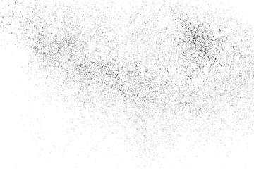 Black Grainy Texture Isolated On White Background. Dust Overlay. Dark Noise Granules. Digitally Generated Image. Vector Design Elements, Illustration, Eps 10.