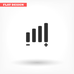 Settings music vector icon , lorem ipsum Flat design