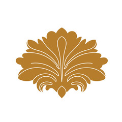 Golden vintage baroque ornament, corner. Retro pattern antique style acanthus. Decorative design element filigree calligraphy vector. - stock vector	