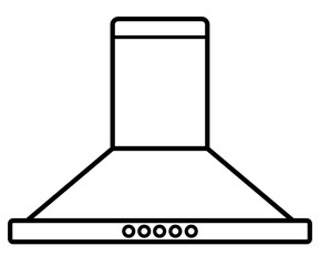Range hood vector icon for commercial use