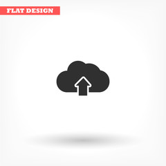Downloading vector icon , lorem ipsum Flat design