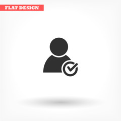 People tick vector icon , lorem ipsum Flat design