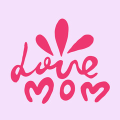 Vector illustration with inscription Spring, in hand writing style, lettering with heart, with leaves and texture, for meeting spring, holidays, womens day, printing on fabric or paper, and digital