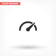 Speedometer vector icon , lorem ipsum Flat design