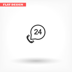Vintage phone vector icon , lorem ipsum Flat design