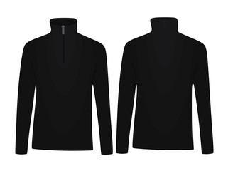 Black fleece long sleeve. vector © marijaobradovic