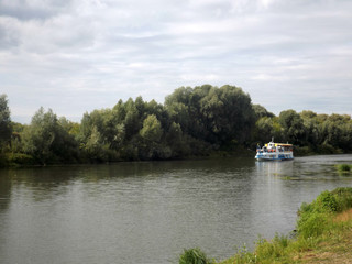 Boat on the Oka river