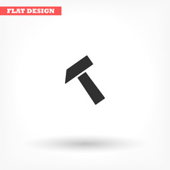 Hammer vector icon , lorem ipsum Flat design