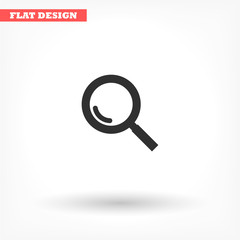 Magnifier with a man vector icon , lorem ipsum Flat design