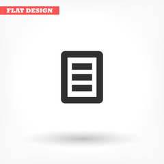 List vector icon , lorem ipsum Flat design