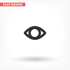 Eye vector icon , lorem ipsum Flat design