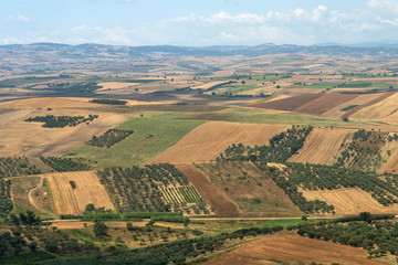 Obraz premium Rural landscape from Serracapriola, Apulia, Italy