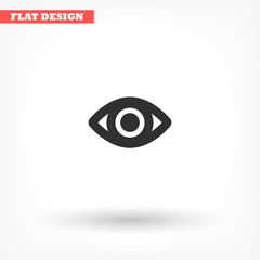 Eye vector icon , lorem ipsum Flat design