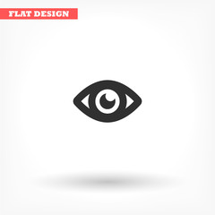 Eye vector icon , lorem ipsum Flat design