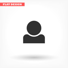 Human vector icon , lorem ipsum Flat design