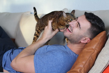 Hilarious cat talking to owner 