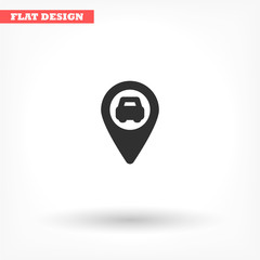 Navigation vector icon , lorem ipsum Flat design