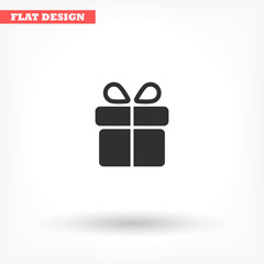 Gift vector icon , lorem ipsum Flat design