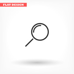 Loupe vector icon , lorem ipsum Flat design