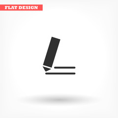 A pen vector icon , lorem ipsum Flat design