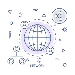 Network vector illustration flat design concept. EPS 10 File