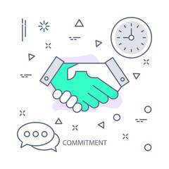 Commitment vector illustration flat design concept. EPS 10 File