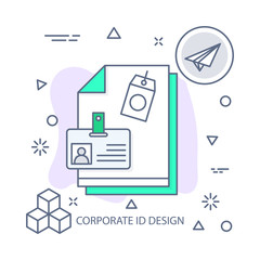 Corporate ID Design vector illustration flat design concept. EPS 10 File