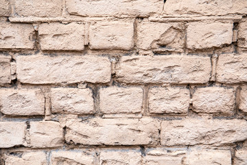 Brick wall. Decorative plaster, interior or exterior.