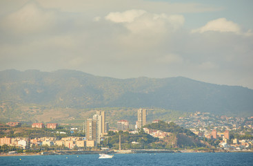 Fototapeta premium The skyline of Barcelona,Spain