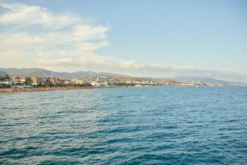 The skyline of Barcelona,Spain