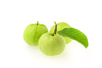 Guava (fruit), isolated on a white background, tropical fruit
