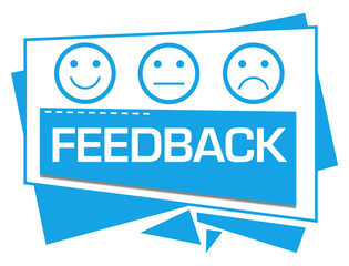Feedback Blue White Squares Triangles Symbols 