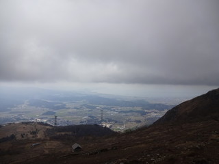The view of Ibuki Mountain in Japan