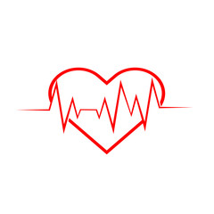 Art design health medical heartbeat pulse icon illustration