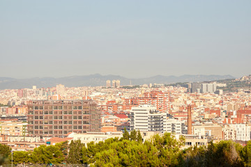 The skyline of Barcelona,Spain