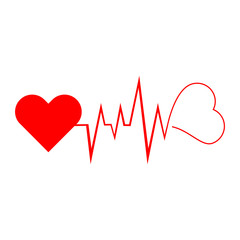 Art design health medical heartbeat pulse icon illustration
