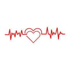 Art design health medical heartbeat pulse icon illustration