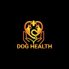 Creative colorful dog health logo design