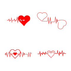 Art design health medical heartbeat pulse icon illustration