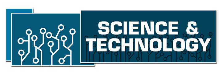 Science And Technology Blue Horizontal Boxes Circuit Elements 