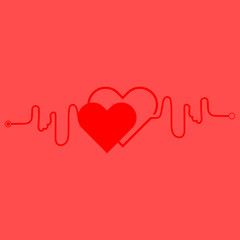 Art design health medical heartbeat pulse icon illustration