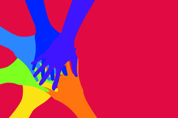 hands diverse unity of peoples and sexes