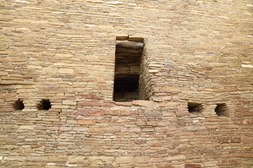 Pueblo Bonito in Chaco Culture National Historical Park in New Mexico, USA. This settlement was...