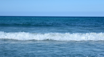 waves on the Atlantic ocean. Dominican Republic