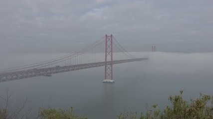 25 de Abril Bridge - Fog - Lisbon