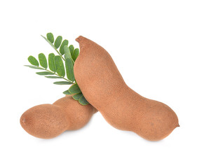 Sweet tamarind on a white background