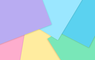 Abstract image of Stacked paper in pastel color background.
