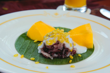sticky rice coconut milk & ripe mango